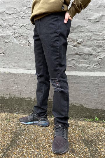 Grunt Jeans - Clint Ripped - Svart